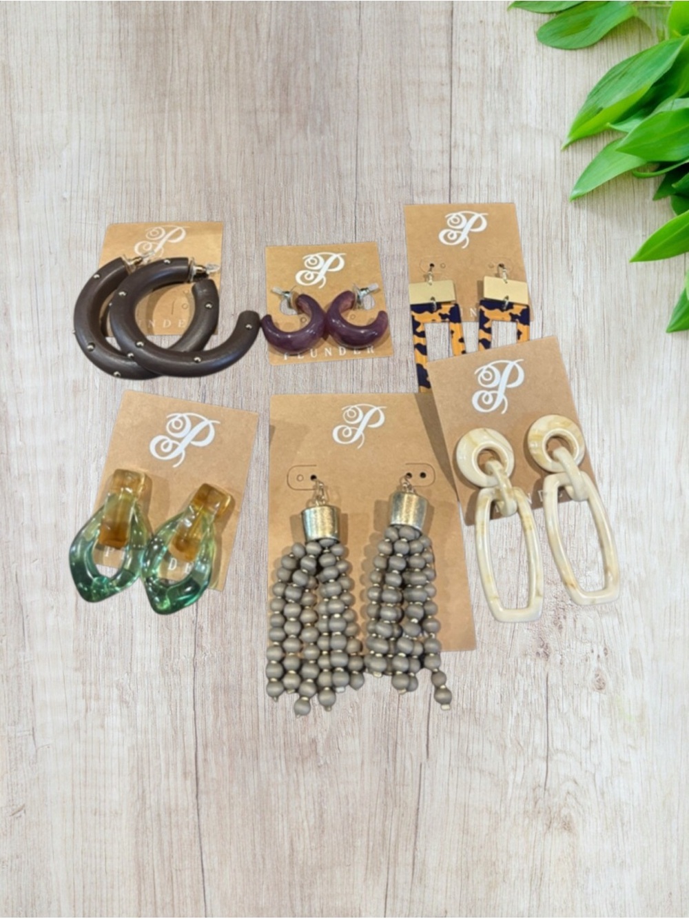 Plunder Design Set of 6 Pair of Earrings NWT